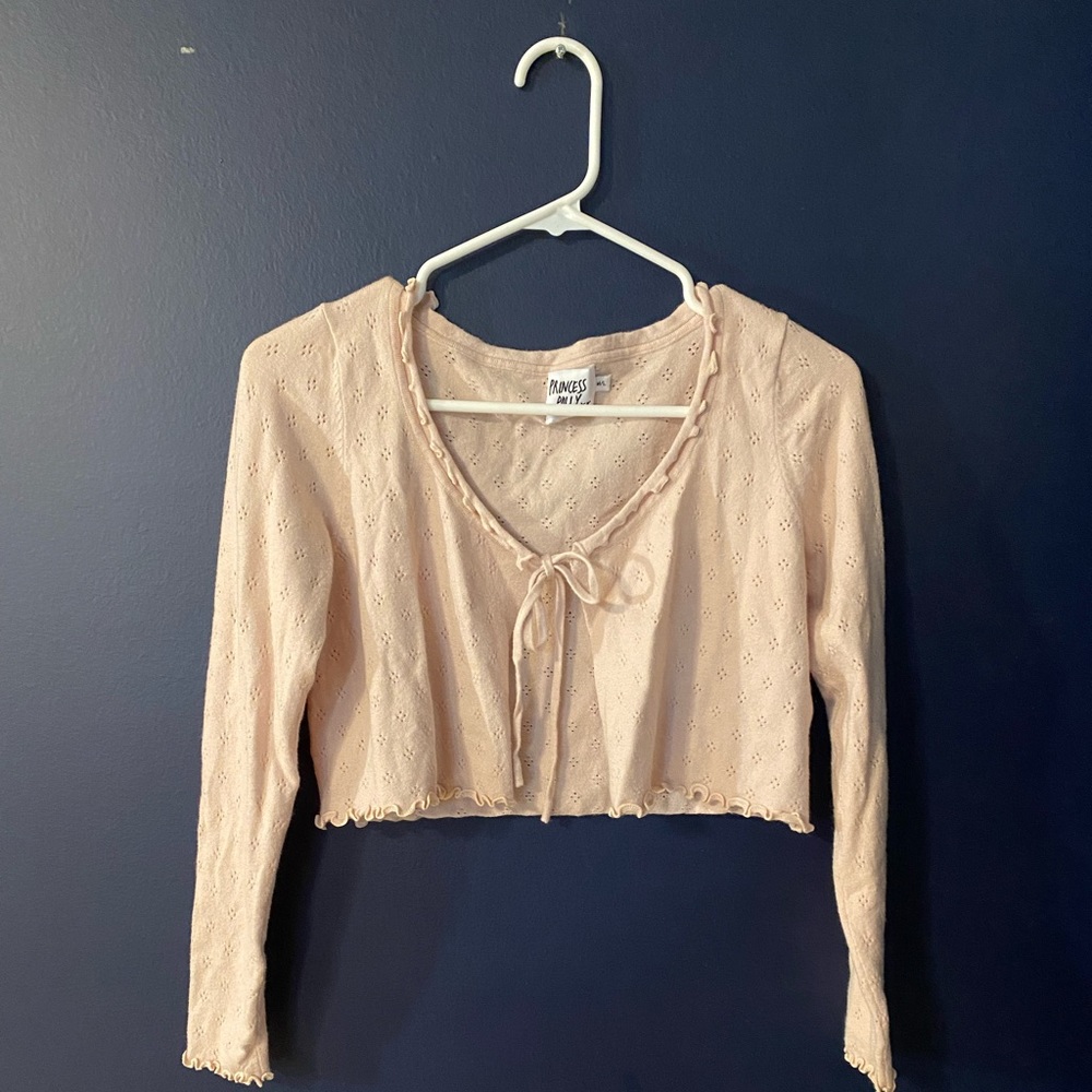 Cropped Pink Cardigan Princess Polly